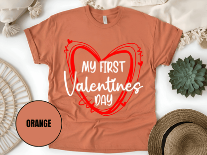 "My First Valentine's day, Valentine's Day" T-Shirt, (Gildan 5000) VD058