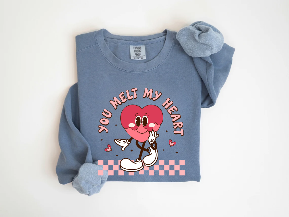 "You Melt My Heart" Valentine's Day (Comfort Color) VDS051