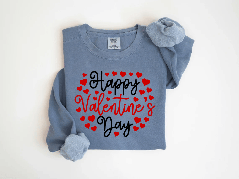 "Happy Valentine's Day" Valentine's Day (Comfort Color) VDS010