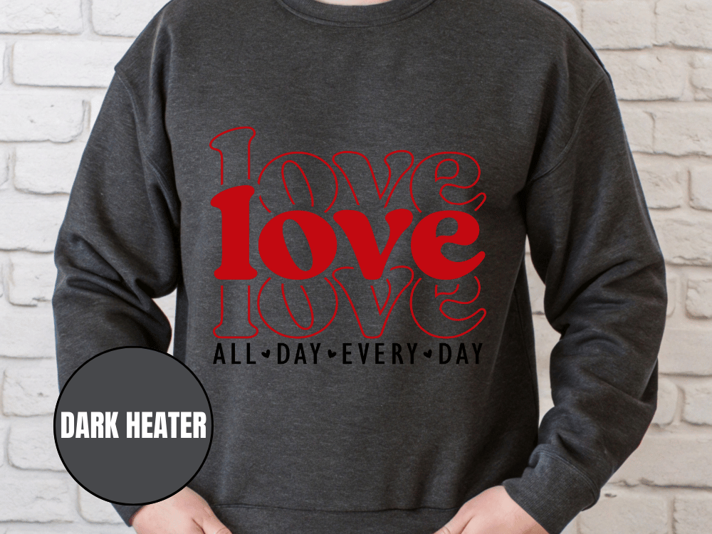 "Love Love Love" Valentine's Day (Gildan 18000) VD061