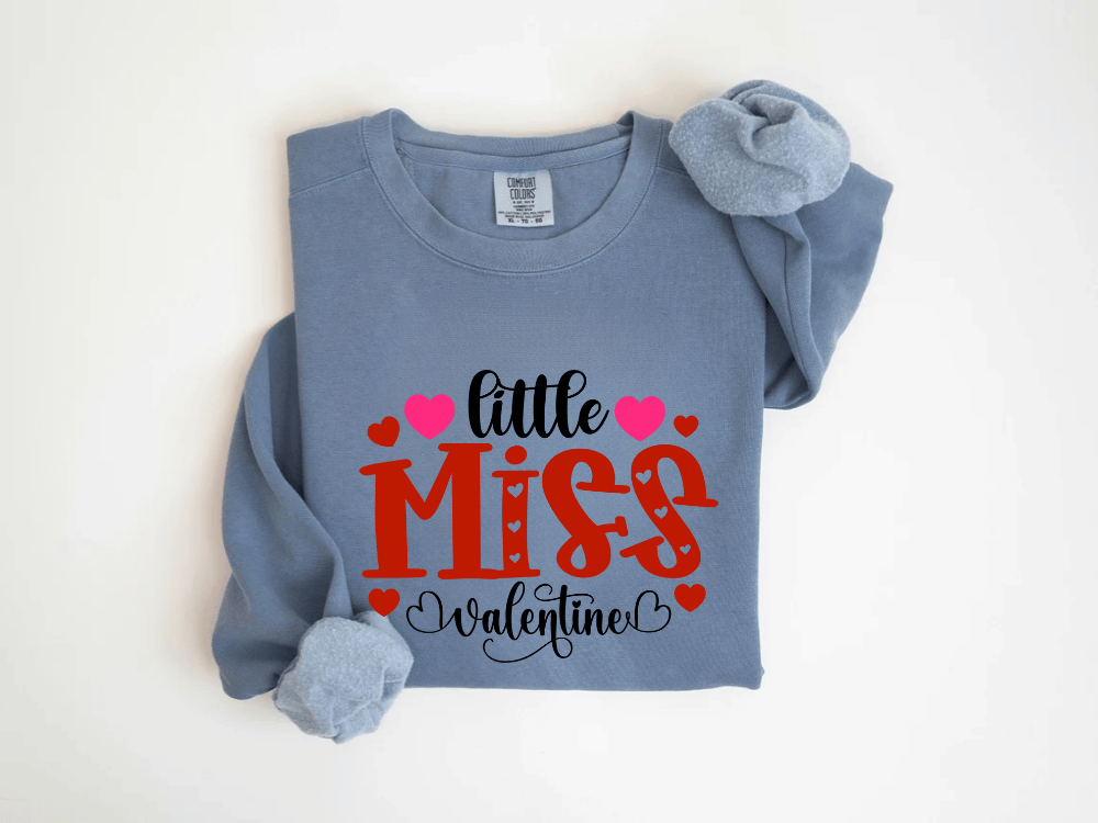 "Little Miss Valentine" Valentine's Day (Comfort Color) VDS022