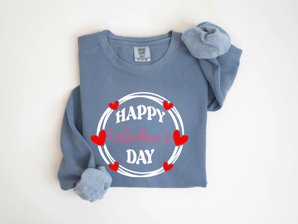 "Happy Valentine's Day" Valentine's Day (Comfort Color) VDS064