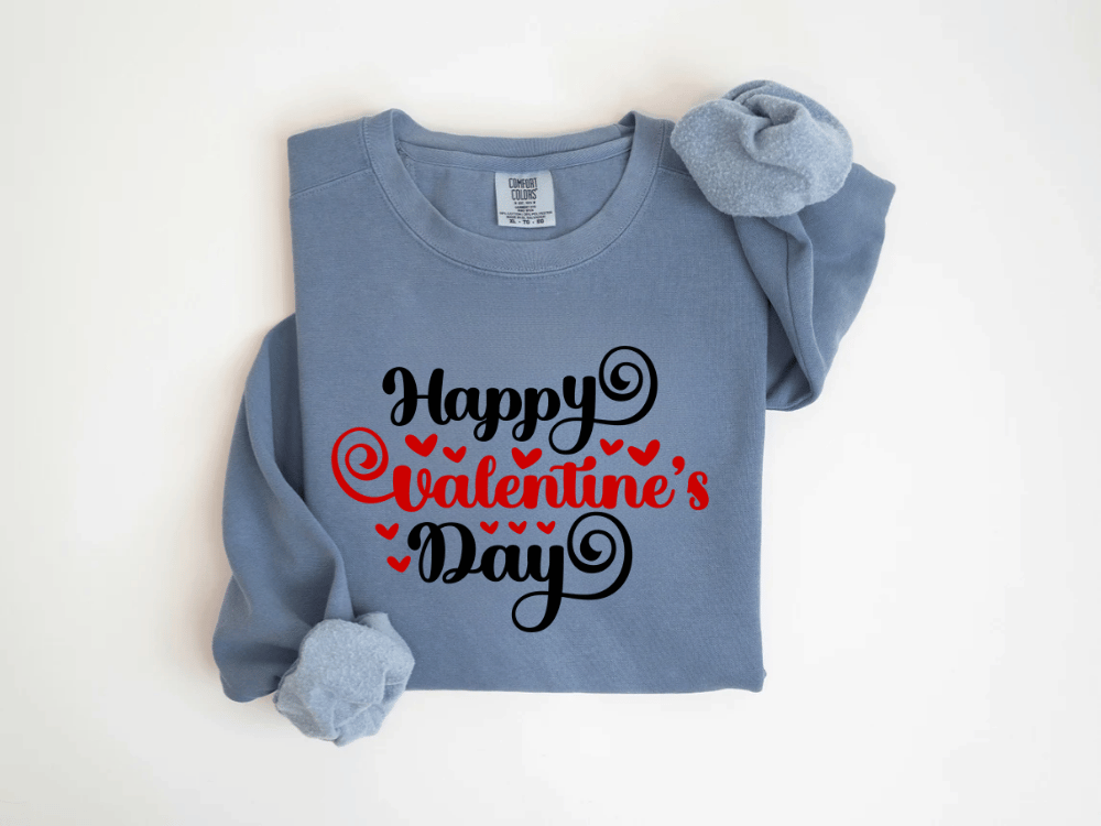 "Happy Valentine's Day" Valentine's Day (Comfort Color) VDS008