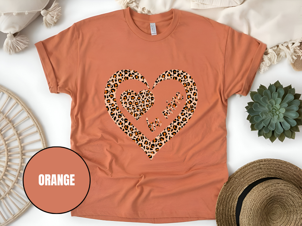 "Be Mine Leopard Design" T-Shirt, (Gildan 5000) VD066