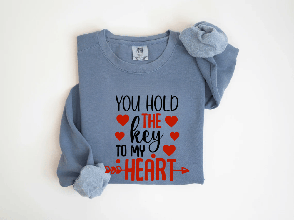 "You Hold The Key to My Heart" Valentine's Day (Comfort Color) VDS026