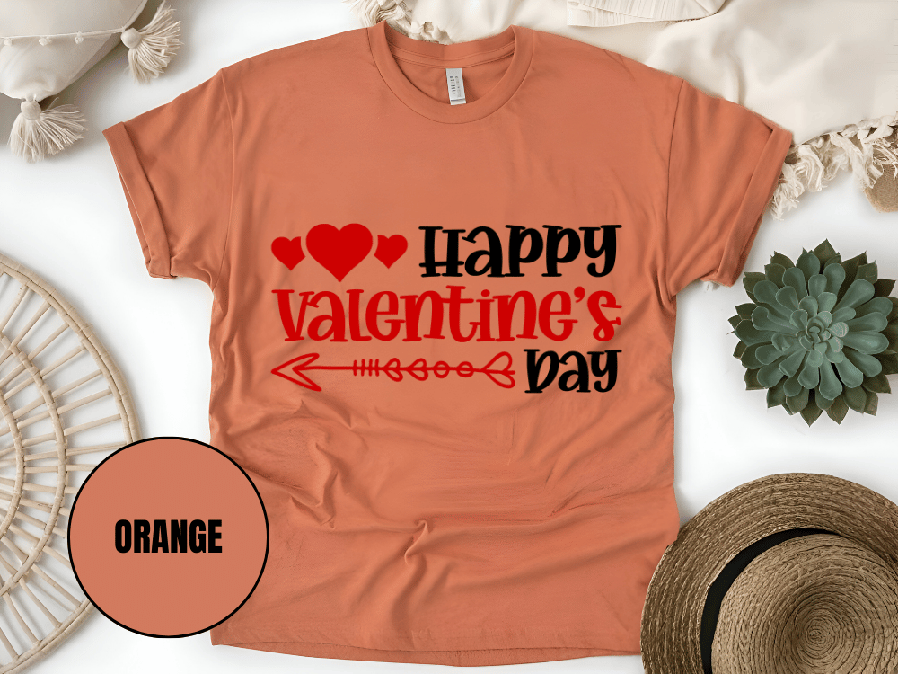 "Happy Valentine's day" T-Shirt, (Gildan 5000) VD009