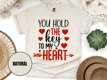 "You Hold the Key to My Heart, Valentine's Day" T-Shirt, (Gildan 5000) VD026