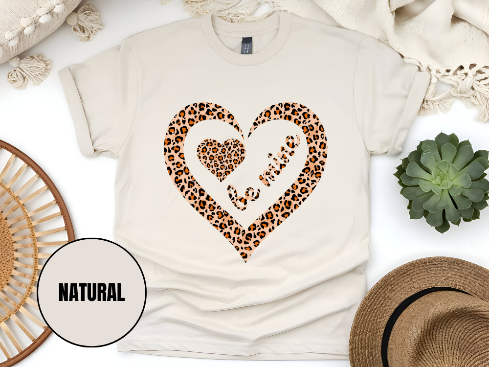 "Be Mine Leopard Design" T-Shirt, (Gildan 5000) VD065