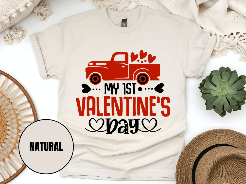 "My First Valentine's day" T-Shirt, (Gildan 5000) VD024