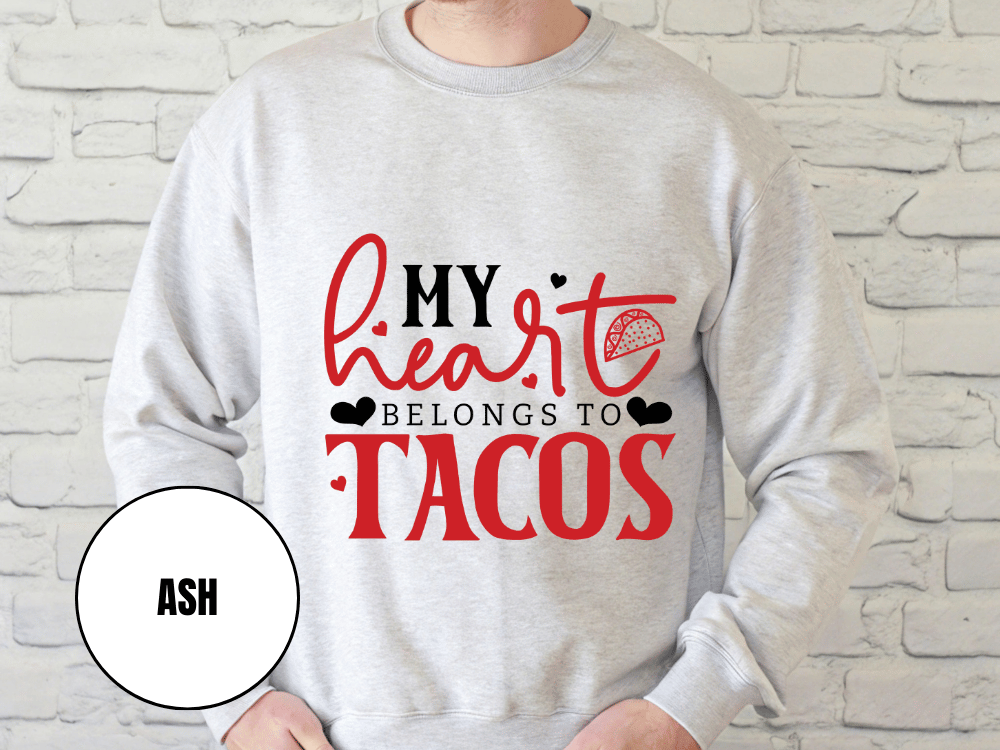 "My Heart Belongs to Tacos", Valentine's Day (Gildan 18000) VD033