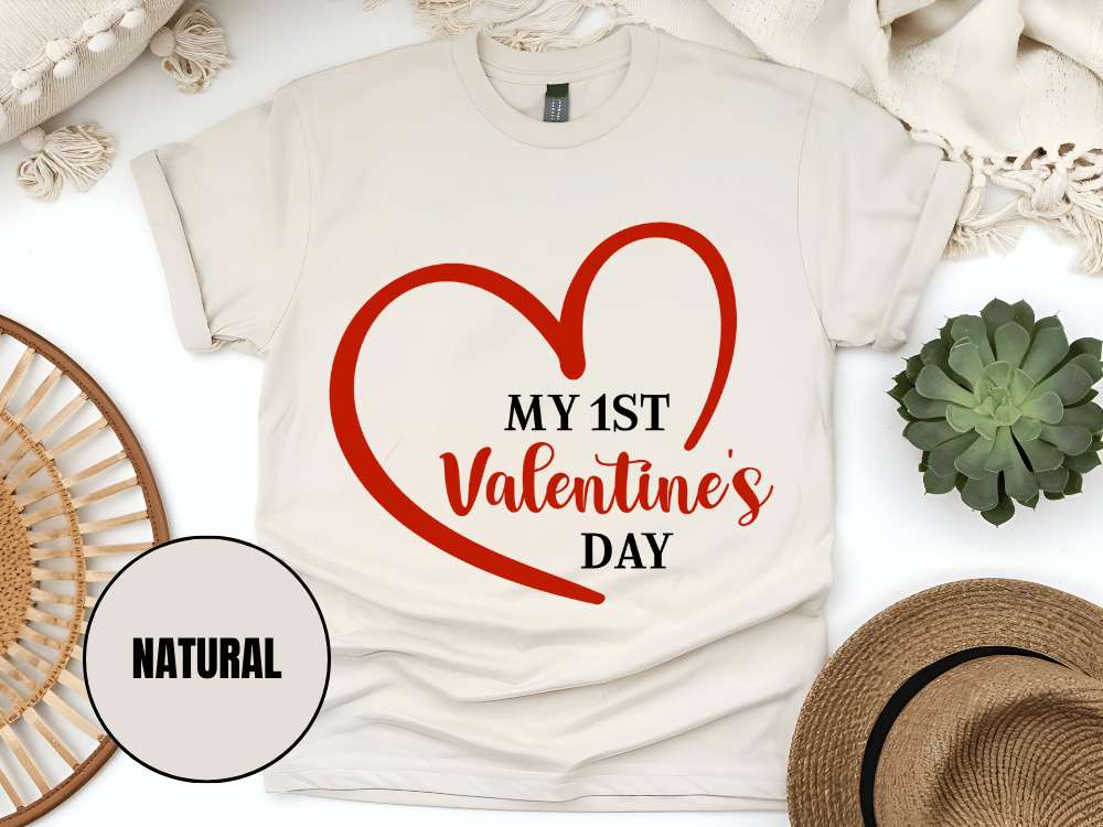 "My First Valentine's day" T-Shirt, (Gildan 5000) VD023