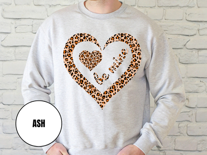 "Be Mine Leopard Design" Valentine's Day (Gildan 18000) VD065