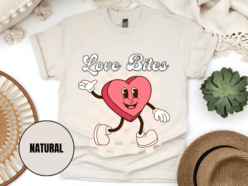 "Love Bites , Valentine's Day" T-Shirt, (Gildan 5000) VD046