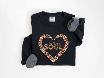 "She Is My Soul Leopard Design" Valentine's Day (Comfort Color) VDS071