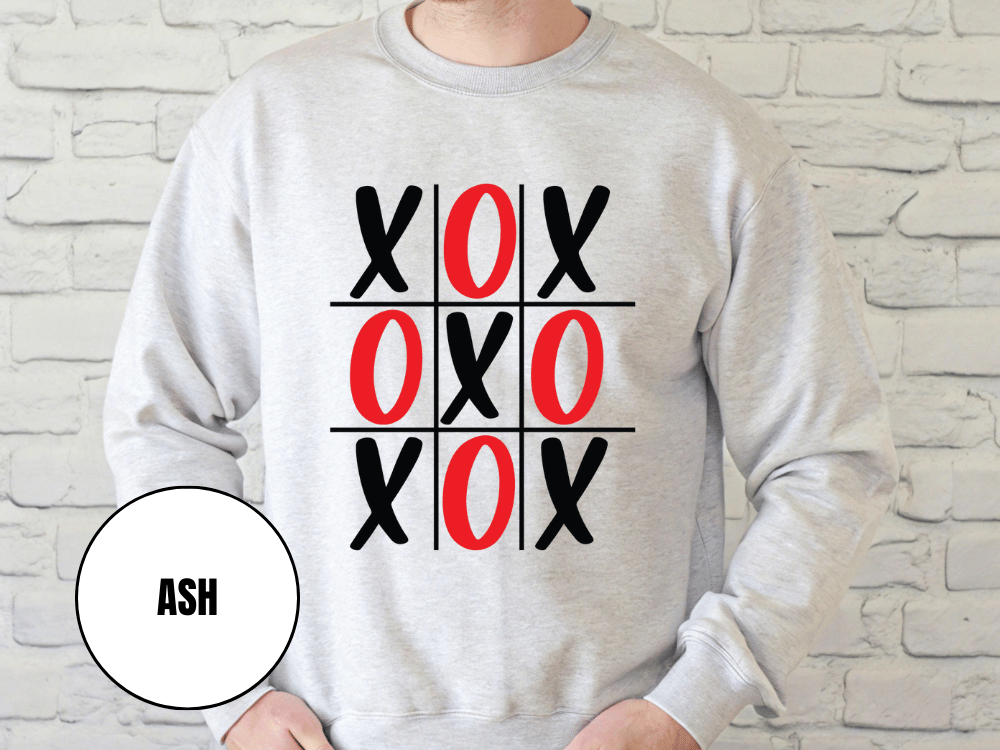 "XOXOXO" Valentine's Day Sweatshirt, (Gildan 18000) VD015