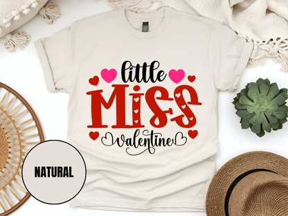 "Little Miss Valentine, Valentine's day" T-Shirt, (Gildan 5000) VD022