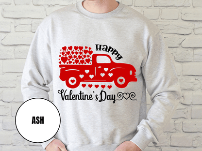 "Happy Valentine's Day" Valentine's Day Sweatshirt, (Gildan 18000) VD006