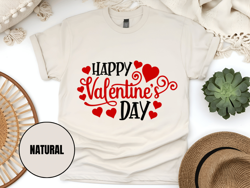 "Happy Valentine's day" T-Shirt, (Gildan 5000) VD007