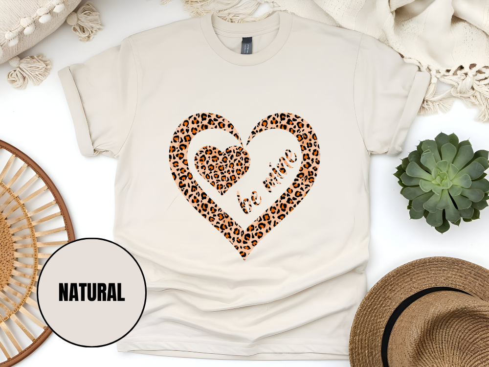"Be Mine Leopard Design" T-Shirt, (Gildan 5000) VD066