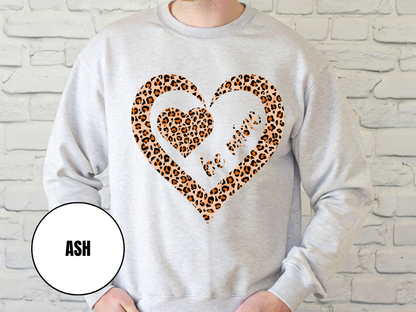 "Be Mine Leopard Design" Valentine's Day (Gildan 18000) VD066