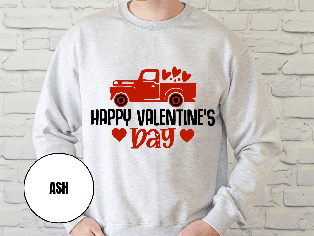 "Happy Valentine Days" Valentine's Day Sweatshirt, (Gildan 18000) VD020