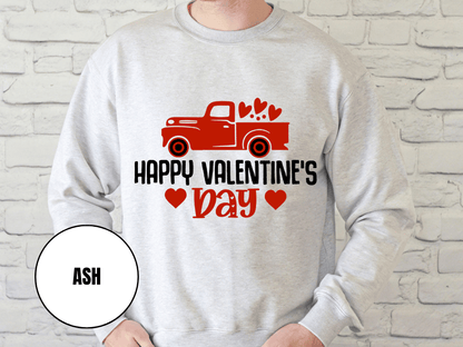"Happy Valentine Days" Valentine's Day Sweatshirt, (Gildan 18000) VD020
