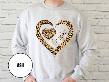 "Be Mine Leopard Design" Valentine's Day (Gildan 18000) VD068