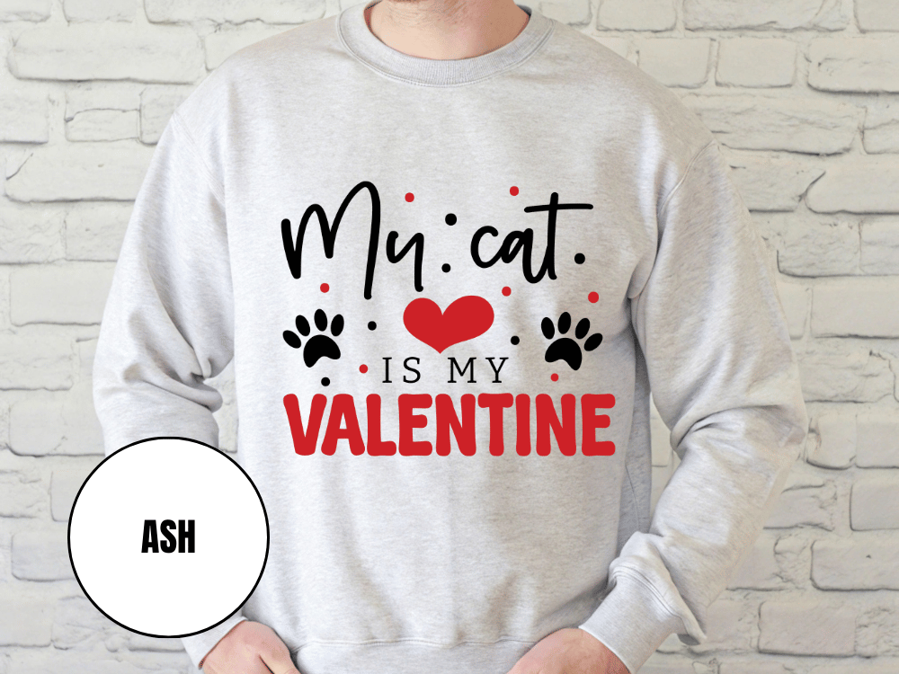 "My Cat is My Valentine", Valentine's Day (Gildan 18000) VD039