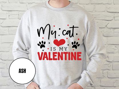 "My Cat is My Valentine", Valentine's Day (Gildan 18000) VD039