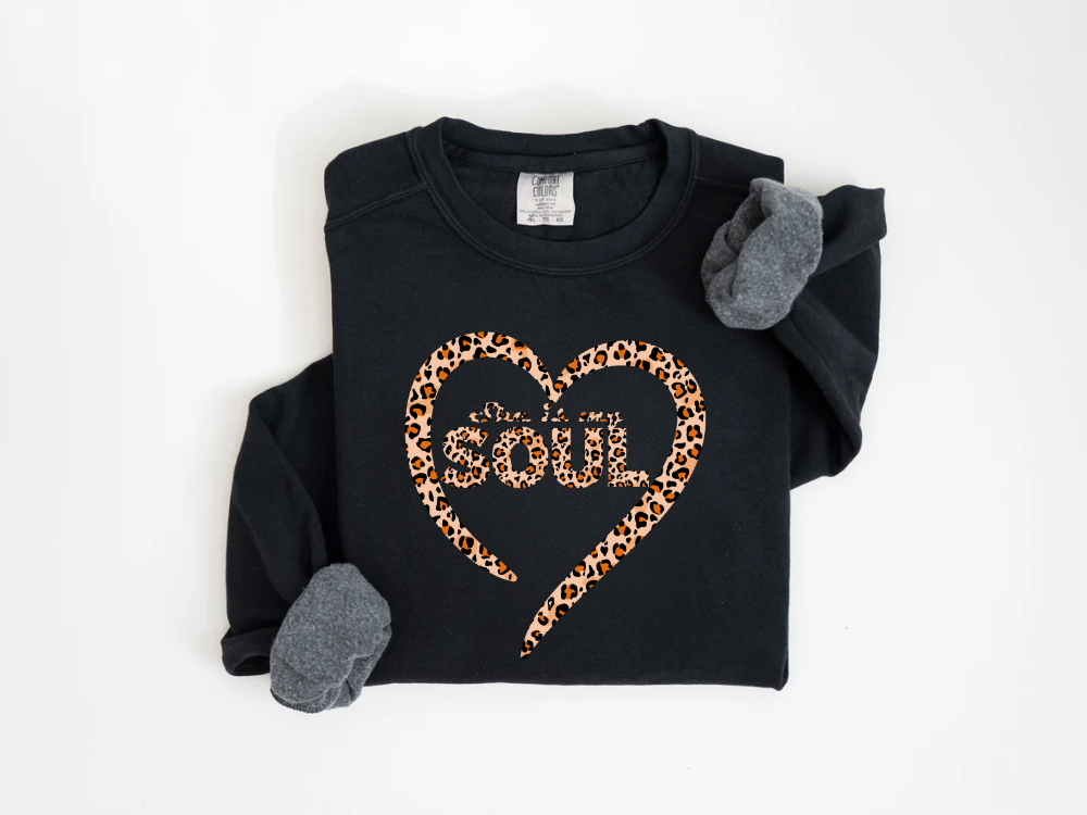 "She Is My Soul Leopard Design" Valentine's Day (Comfort Color) VDS080