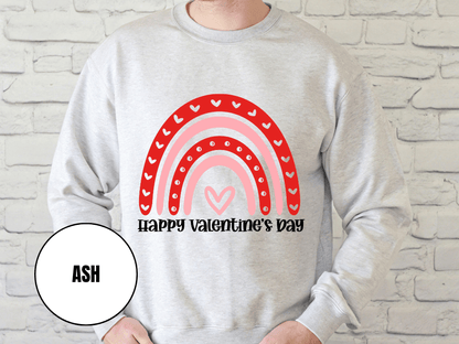"Happy Valentine's Day" Valentine's Day Sweatshirt, (Gildan 18000) VD005