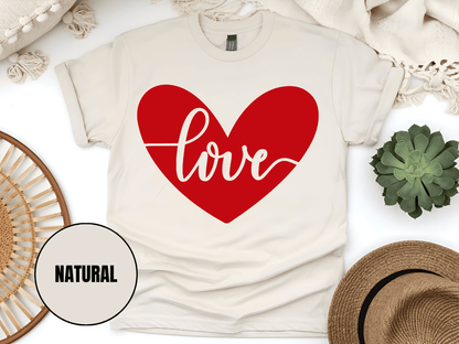 "Love, Valentine's Day" T-Shirt, (Gildan 5000) VD052