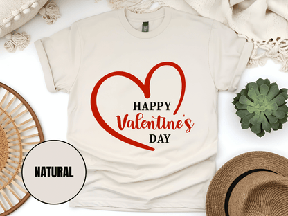 "Happy Valentine's day" T-Shirt, (Gildan 5000) VD019