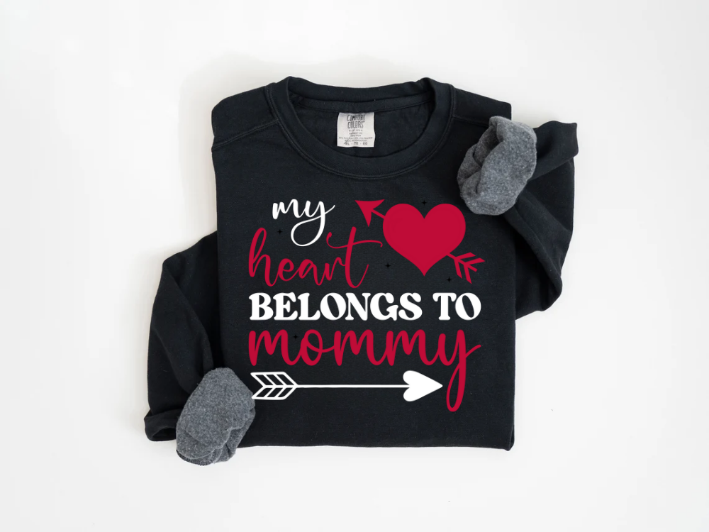 "My Heart Belongs to Mommy" Valentine's Day (Comfort Color) VDS054