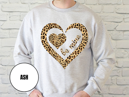 "Be Mine Leopard Design" Valentine's Day (Gildan 18000) VD067