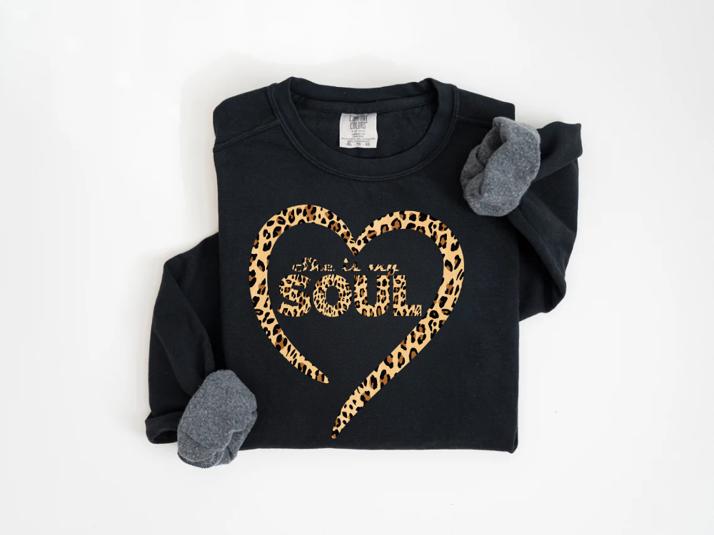 "She Is My Soul Leopard Design" Valentine's Day (Comfort Color) VDS079