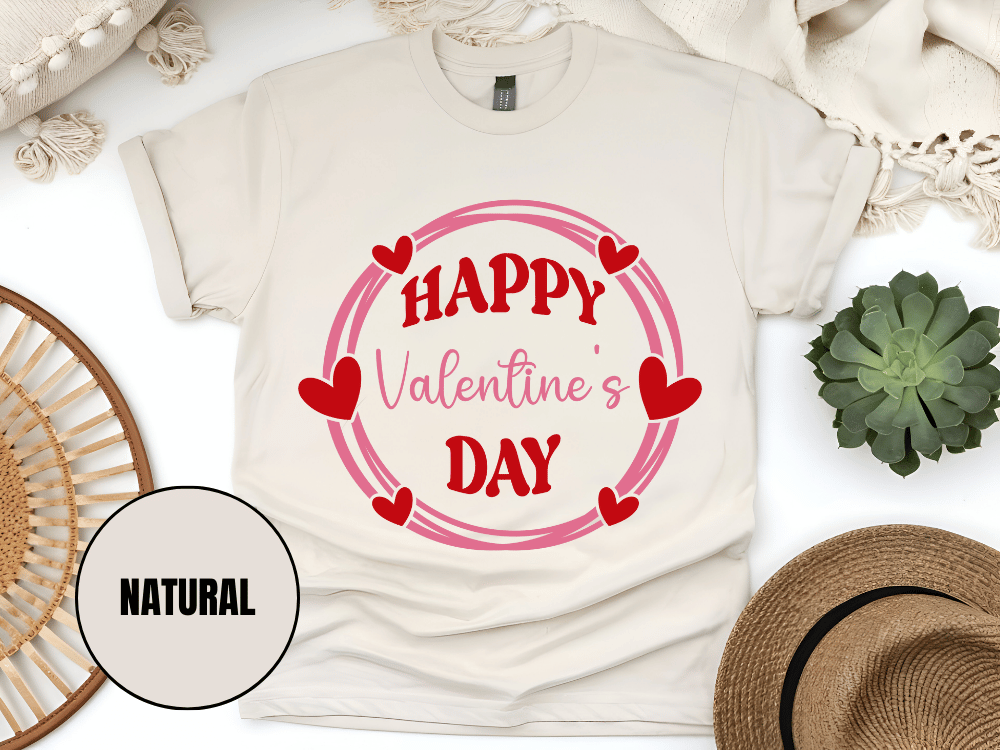 "Happy Valentine's Day" T-Shirt, (Gildan 5000) VD064