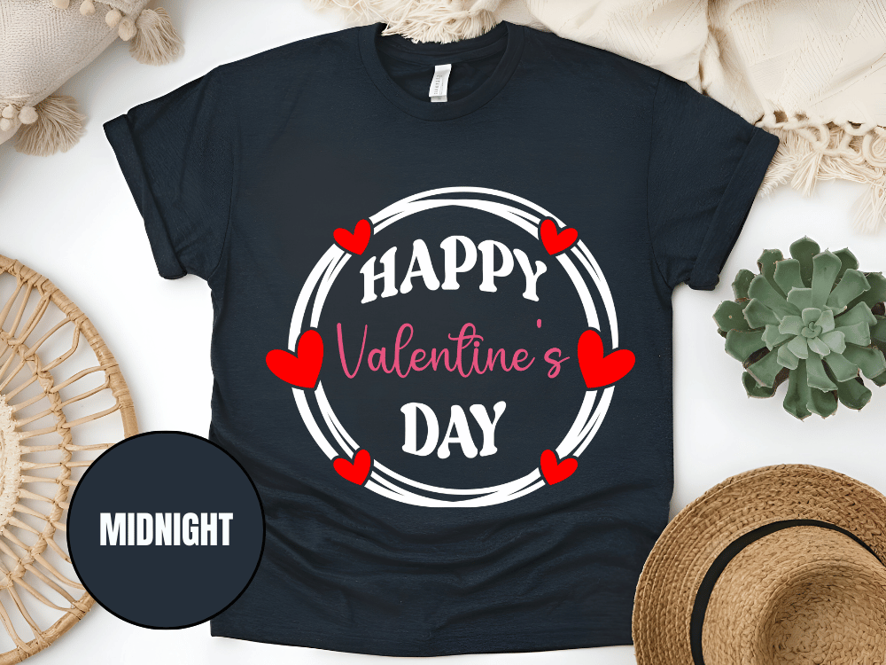 "Happy Valentine's Day" T-Shirt, (Gildan 5000) VD064