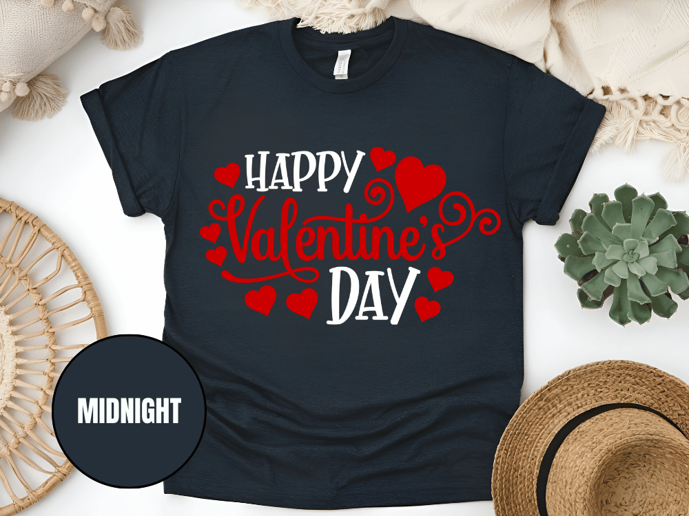 "Happy Valentine's day" T-Shirt, (Gildan 5000) VD007