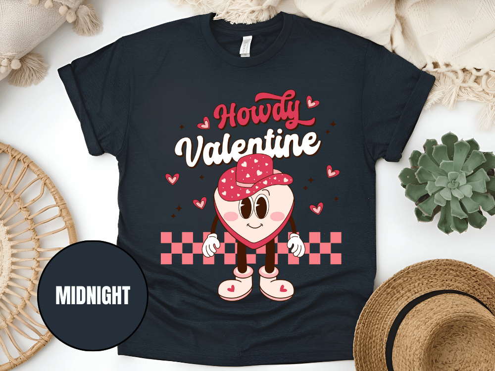 "Howdy Valentine, Valentine's Day" T-Shirt, (Gildan 5000) VD043