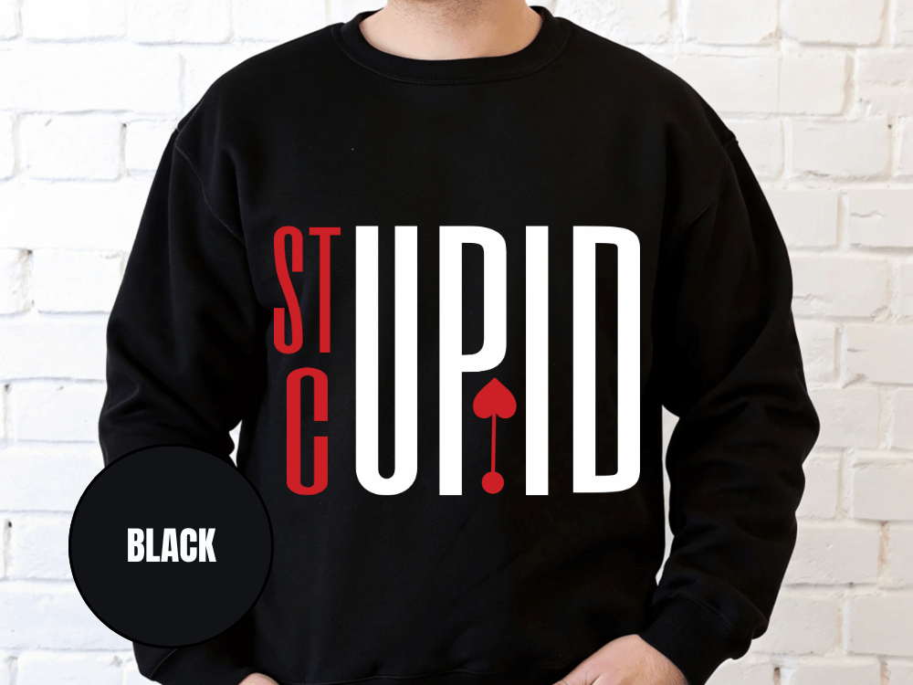 "Stupid Cupid", Valentine's Day (Gildan 18000) VD029