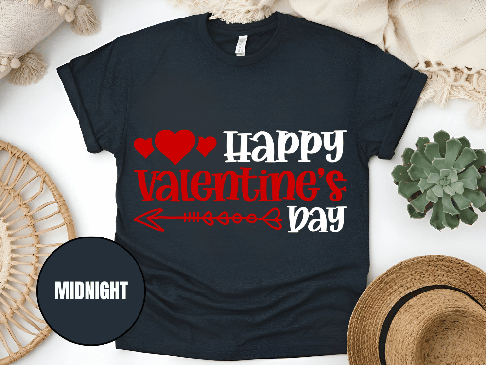 "Happy Valentine's day" T-Shirt, (Gildan 5000) VD009