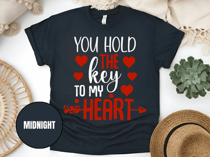 "You Hold the Key to My Heart, Valentine's Day" T-Shirt, (Gildan 5000) VD026