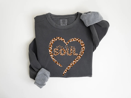 "She Is My Soul Leopard Design" Valentine's Day (Comfort Color) VDS080