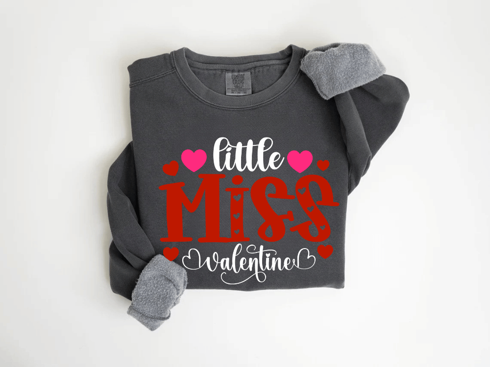 "Little Miss Valentine" Valentine's Day (Comfort Color) VDS022