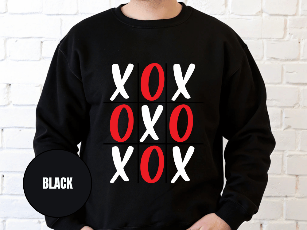 "XOXOXO" Valentine's Day Sweatshirt, (Gildan 18000) VD015