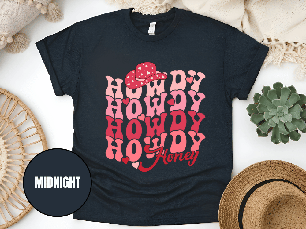 "Howdy Honey, Valentine's Day" T-Shirt, (Gildan 5000) VD042