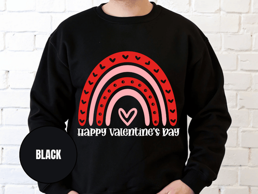 "Happy Valentine's Day" Valentine's Day Sweatshirt, (Gildan 18000) VD005