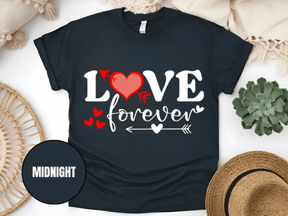 "Love Forever, Valentine's Day" T-Shirt, (Gildan 5000) VD056