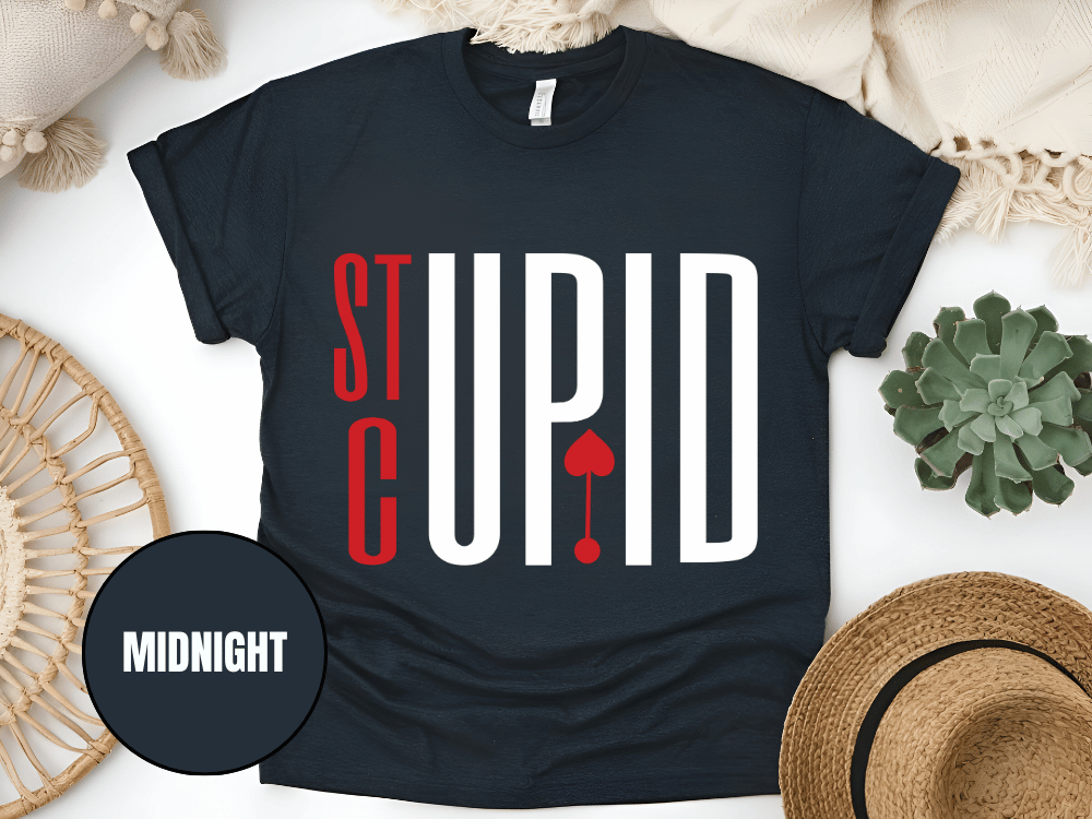 "Stupid Cupid, Valentine's Day" T-Shirt, (Gildan 5000) VD029